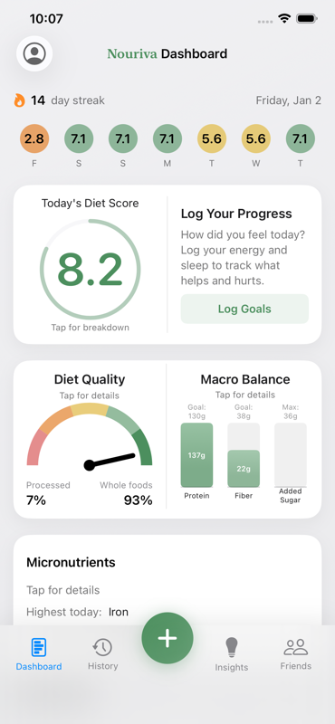 Nouriva app screenshot